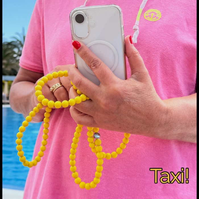 Handgefertigte Handykette Taxi! von mariblume
