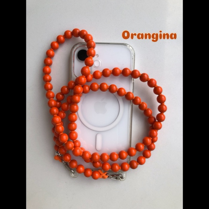 Handgefertigte Handykette Orangina von mariblume