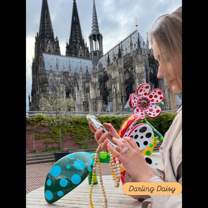 Handgefertigte Handykette Darling Daisy von mariblume