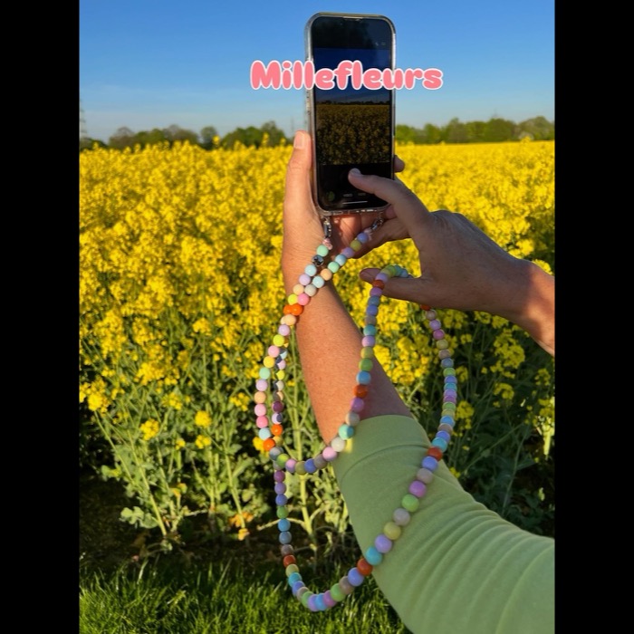 Handgefertigte Handykette Millefleurs von mariblume