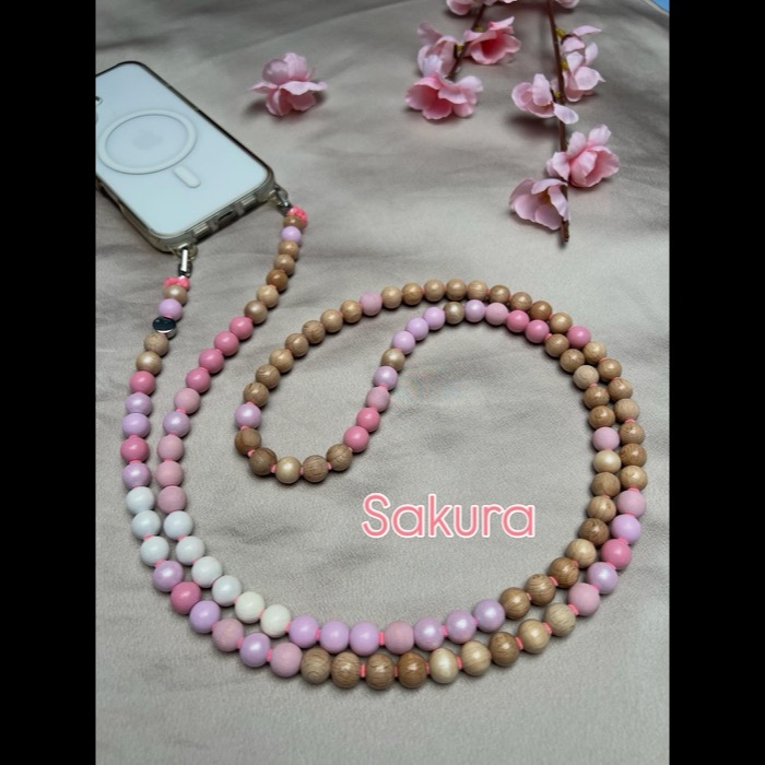 Handgefertigte Handykette Sakura von mariblume