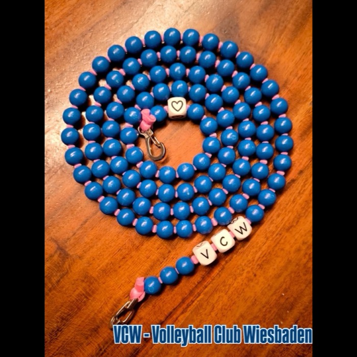 Handgefertigte Handykette VCW (Volleyball Club Wiesbaden) von mariblume