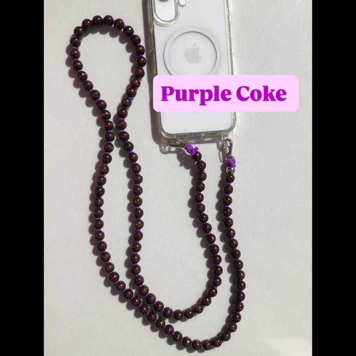 Handgefertigte Handykette Purple Coke von mariblume